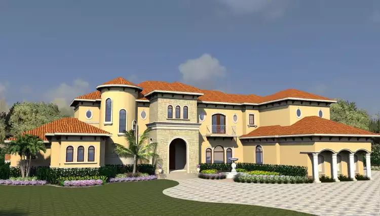 image of 2 story european house plan 9449