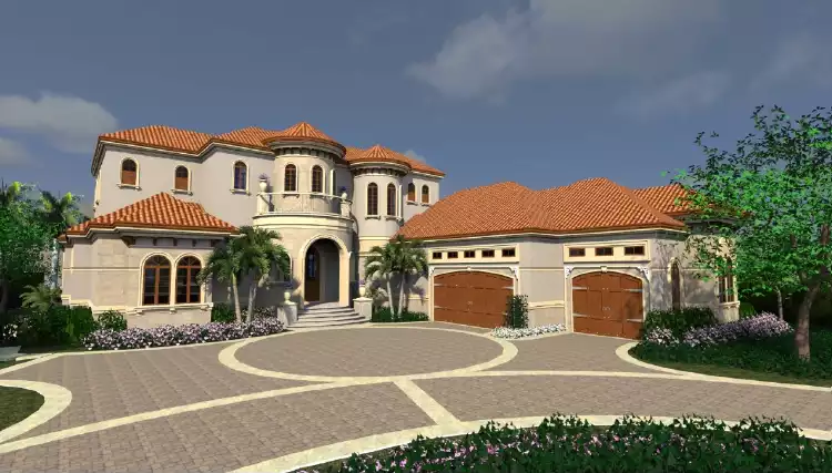 image of large mediterranean house plan 9441