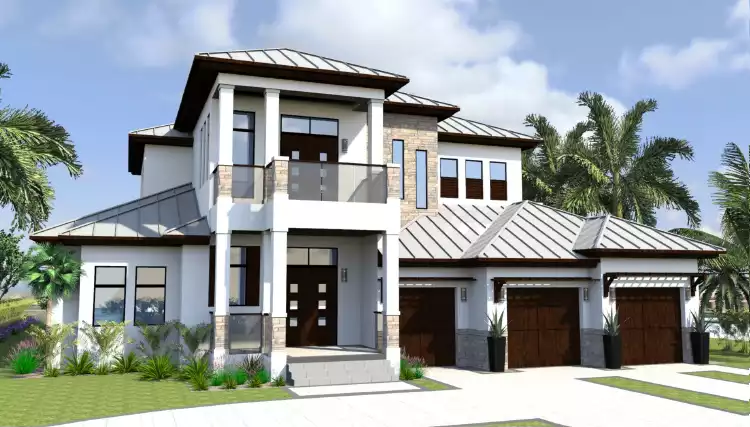 image of 2 story contemporary house plan 9428