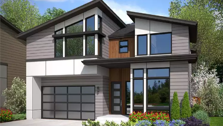 image of 2 story contemporary house plan 1110