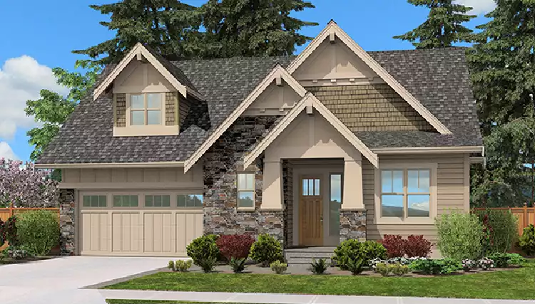 image of 2 story traditional house plan 5572