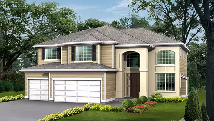 image of 2 story traditional house plan 5655