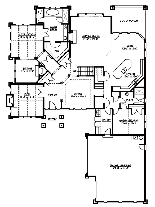 MacKenzie 3358 - 4 Bedrooms and 3 Baths | The House Designers - 3358