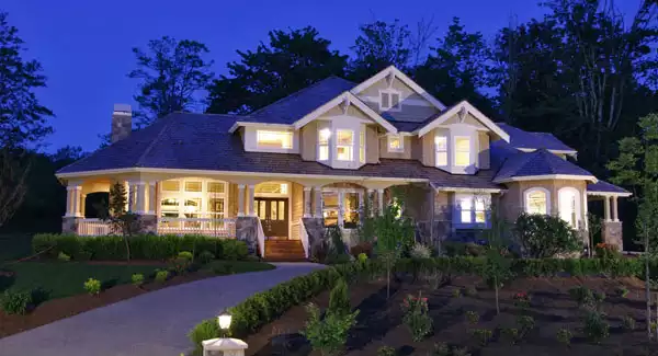 image of large craftsman house plan 3226