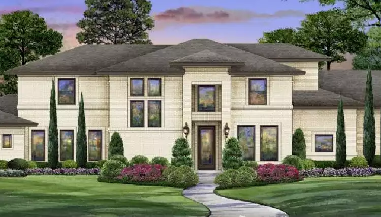 image of large contemporary house plan 4842