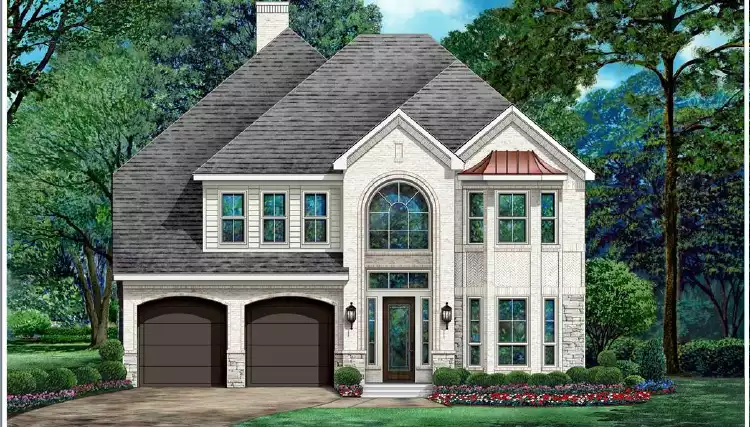 image of 2 story traditional house plan 4994