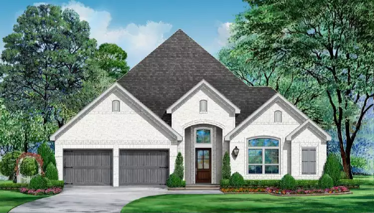 image of 2 story european house plan 4998