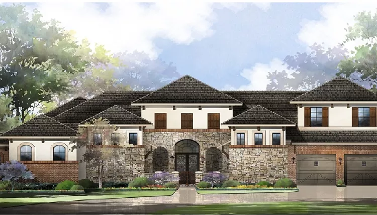 image of 2 story french country house plan 8575