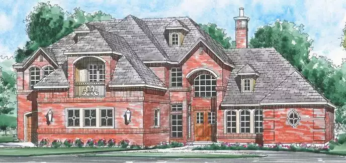 image of 2 story traditional house plan 4698