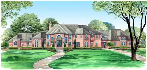 image of 2 story traditional house plan 4851