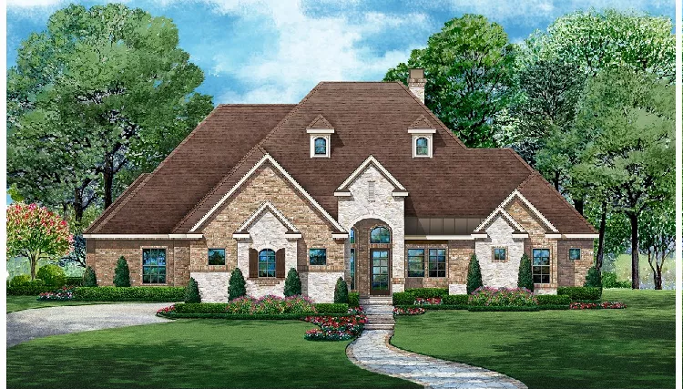 image of four bedroom house plan 8719