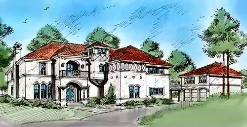 image of large traditional house plan 5163