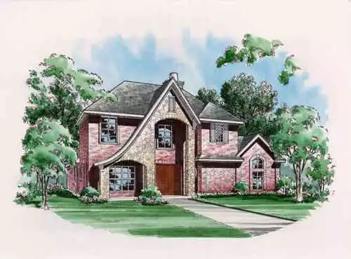 image of 2 story traditional house plan 5166