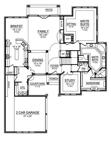 Luxury house plan for family and guests - 4807