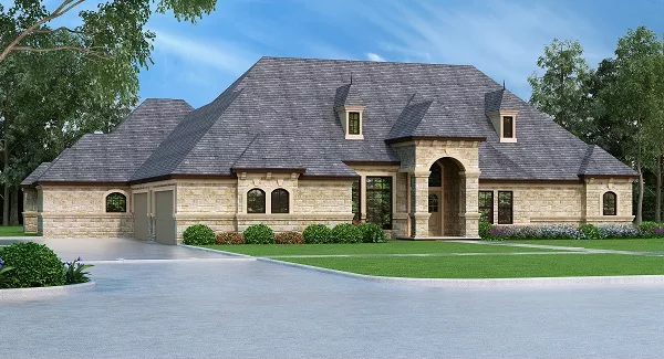 image of large french country house plan 9618