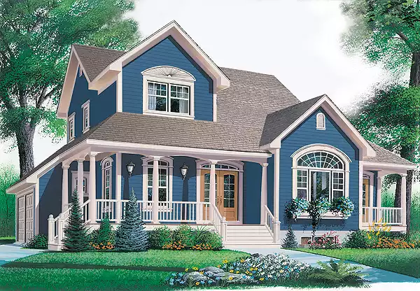 image of 2 story country house plan 3262