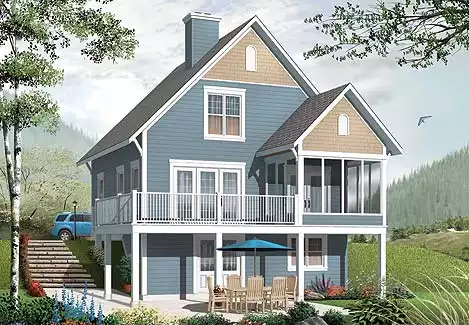 image of 2 story country house plan 3287