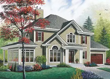 image of 2 story country house plan 3269