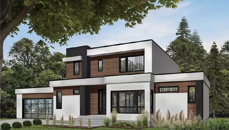 image of 2 story contemporary house plan 1440