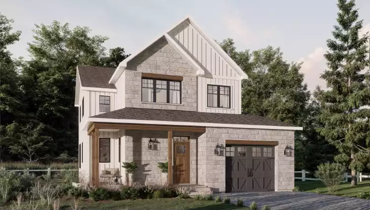 image of 2 story farmhouse plans with porch plan 4235