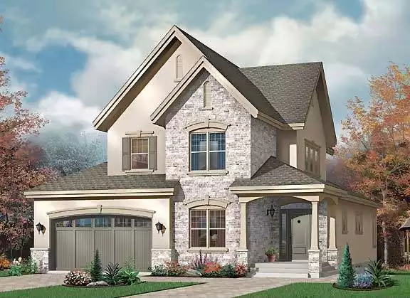 image of 2 story european house plan 4716