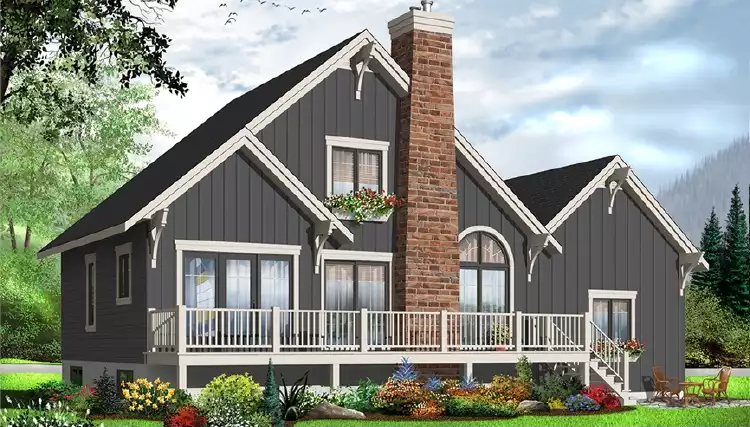 image of 2 story lake house plan 4751