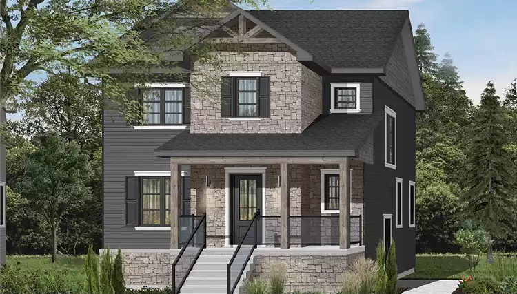 image of 2 story traditional house plan 6404