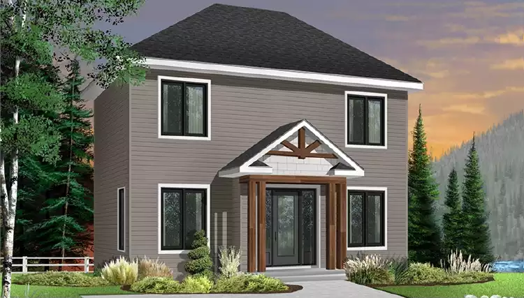 image of small modern house plan 6970