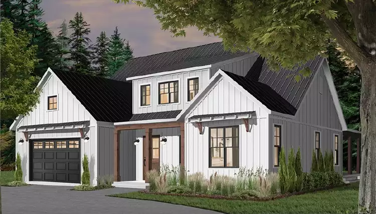 image of 2 story farmhouse plans with porch plan 7334