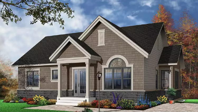 image of small craftsman house plan 3193