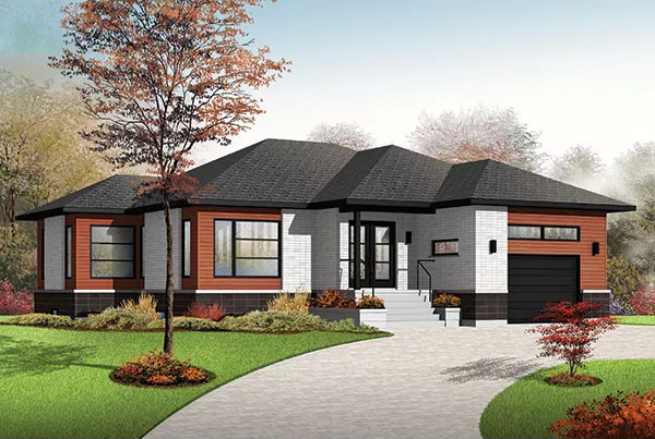 image of small modern house plan 9537