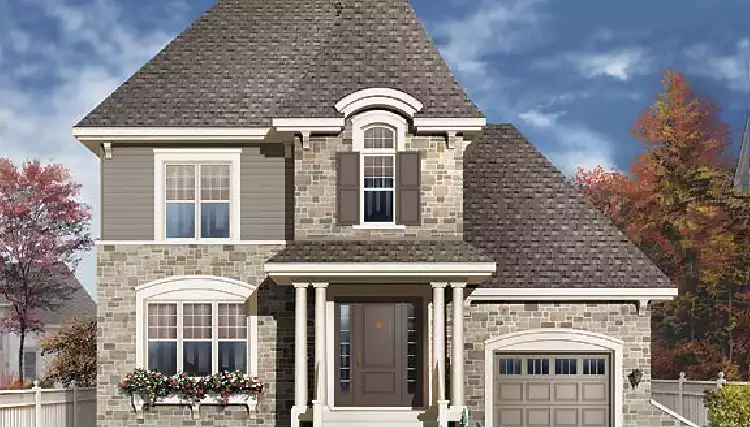 image of 2 story french country house plan 4756