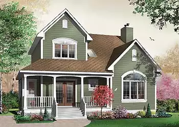 image of 2 story french country house plan 4555