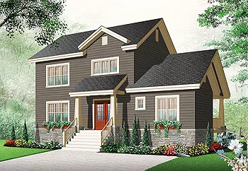 image of lake cottage house plan 9564