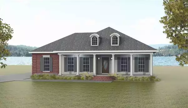 image of single story country house plan 5663