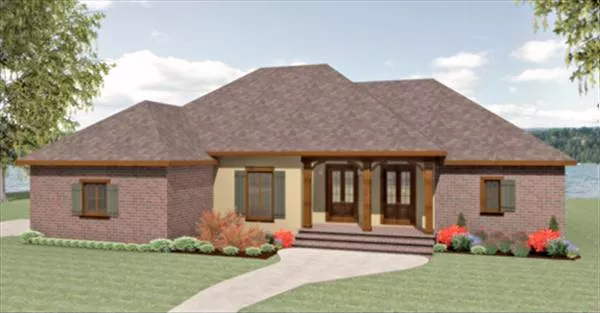 image of side entry garage house plan 8699