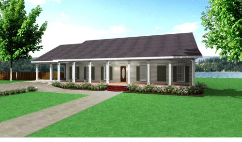 image of single story country house plan 8227