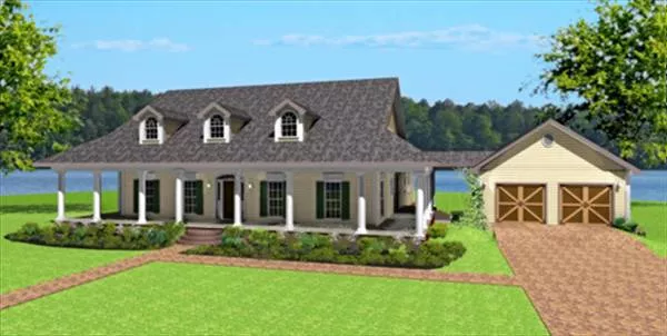 image of single story traditional house plan 8230