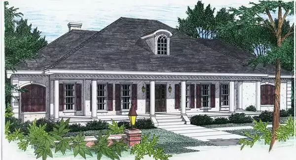 image of side entry garage house plan 5676