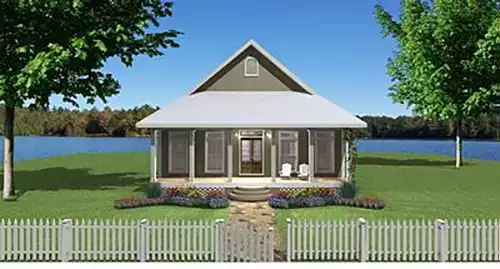 image of small cottage house plan 7650