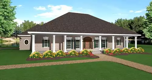 image of traditional house plan 6415