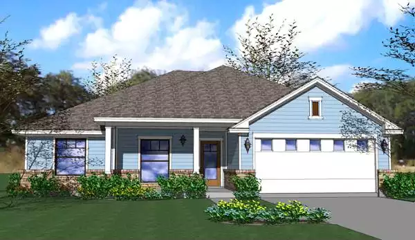 image of single story traditional house plan 6330