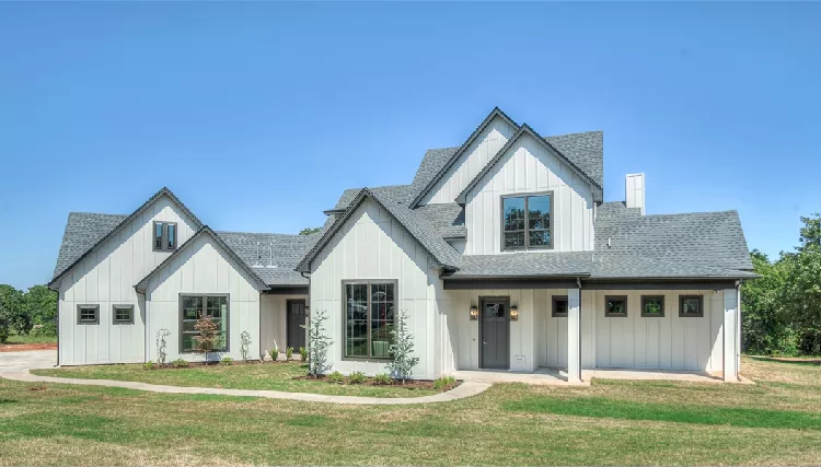 image of 2 story farmhouse plans with porch plan 8677