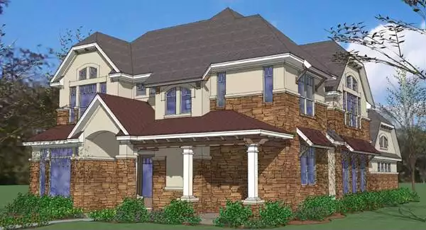 image of large contemporary house plan 6032