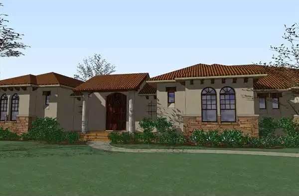 image of single story traditional house plan 6553