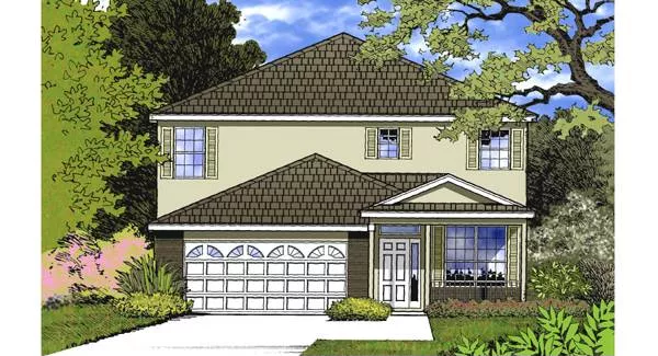 image of 2 story traditional house plan 8972