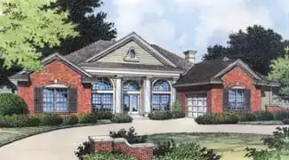 image of single story traditional house plan 4169