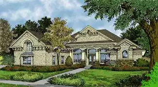 image of single story traditional house plan 4428