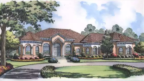 image of large mediterranean house plan 6426