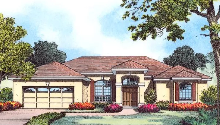 image of single story contemporary house plan 8940